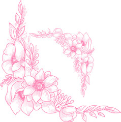 floral background with pink flowers