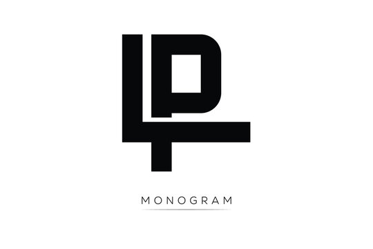 LP Creative Latter Logo. Monogram Logo Design.  Modern Minimal Initials Sing Symbol .