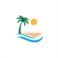 palm trees sea sun holiday beauty beach