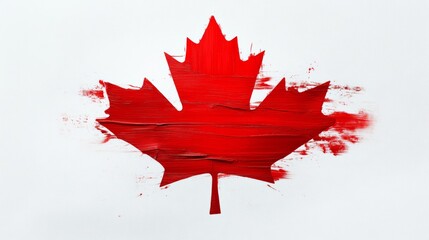Celebrating canada national symbol of the maple leaf artistic representation studio setting minimalist aesthetic close-up view patriotism