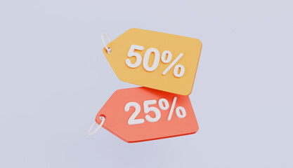 Online shopping with offer and discount percent, Discount coupon or voucher, Promotion sale banner