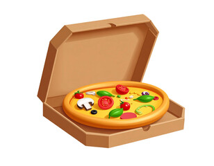 pizza in box