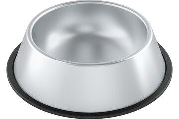 Stainless Steel Dog Bowl with Rubber Base, transparent background
