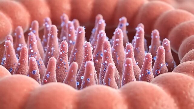 Microscopic view of cellular structures