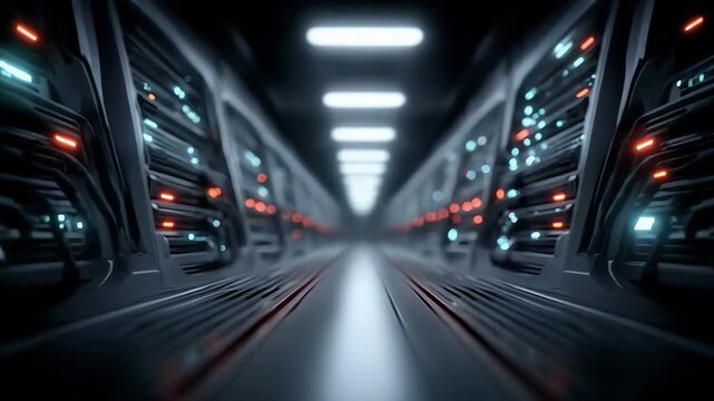 Data Center Server Array Running at High Speed