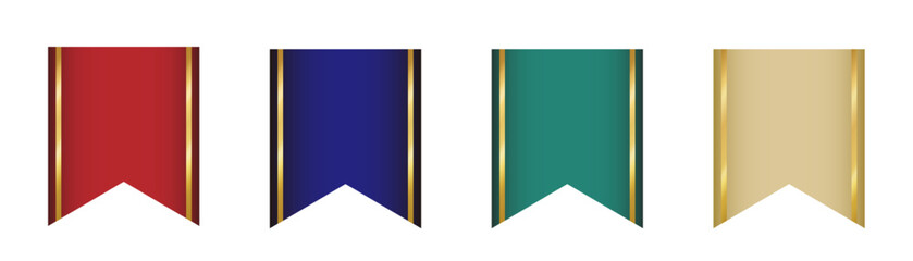 高級感のあるリボンの飾りのベクター素材セット