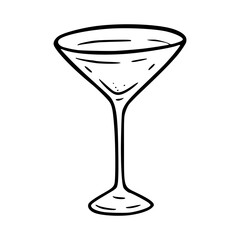 beverage glassware line art drawing