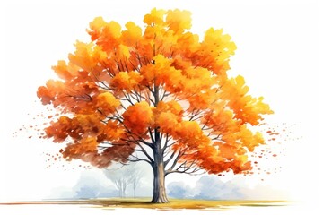 Fototapeta na wymiar Tree autumn plant maple.