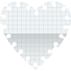 Heart from paper