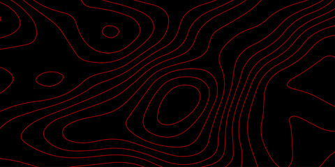 Futuristic AI Red Map Topography with Neon Plasma Lines on Black Cyber Lava Terrain Digital Vector Wallpaper