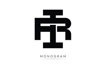 Obraz premium R Creative Latter Logo. Monogram Logo Design. Modern Minimal Initials Sing Symbol .