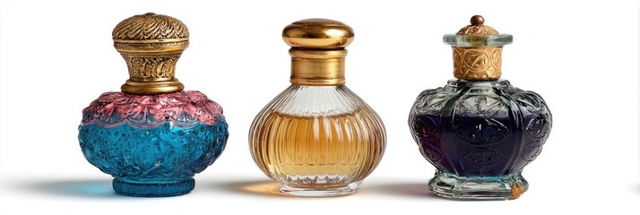 Three vintage perfume bottles