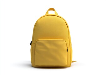 Bright yellow backpack, front view (1)