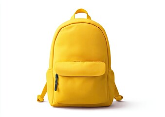 Bright yellow backpack, front view (2)