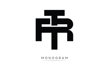 Obraz premium TR Creative Latter Logo. Monogram Logo Design. Modern Minimal Initials Sing Symbol .
