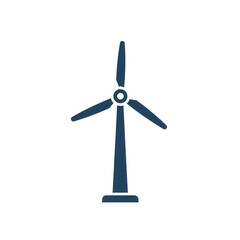 Simple wind turbine icon isolated on transparent background