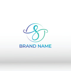 beauty stylish letter S logo vector
