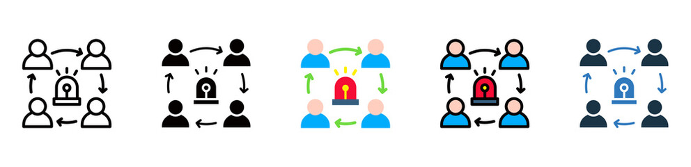 Coordination icon multiple style 