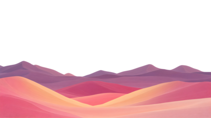 Abstract mountain range, isolated on transparent background