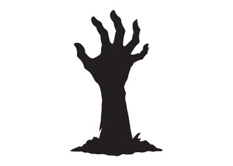 zombie hand logo silhouette vector, halloween zombie hands vector silhouette illustration, vector zombie hand silhouette, zombie ghost hand logo silhouettes vector on white background