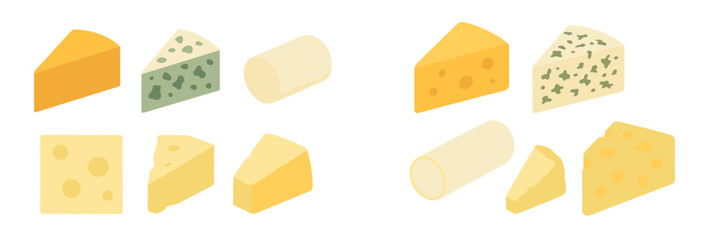 A diverse assortment of popular cheese varieties, featuring rich cheddar, pungent blue cheese, and creamy mozzarella, perfect for culinary use