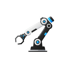 Robotic arm illustration isolated on transparent background