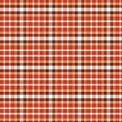 Retro Gingham Check Pattern in Orange and Brown