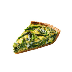Delicious Slice of Asparagus and Spinach Quiche