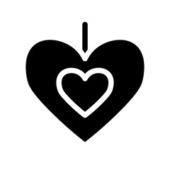 Obraz premium heart glyph icon