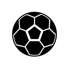 Fototapeta premium Black and white soccer ball simple design on transparent background