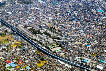 埼玉県さいたま市の田島団地付近を空撮