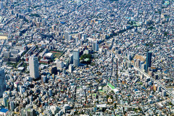 東京都豊島区要町付近を空撮