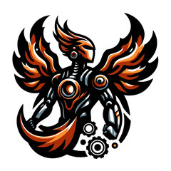 tribal tattoo design with wings