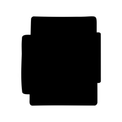 Black and White Image Depicting an Abstract Shape with Rounded Edges