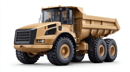 Construction machine operations articulated dump truck loader at work on site heavy equipment in action industrial environment