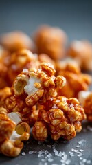 An aesthetic poster with a caramel popcorn. 2