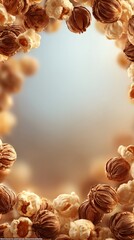 An aesthetic poster with a caramel popcorn. 4