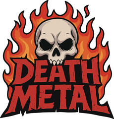 デスメタルのイメージアイコンのイラスト