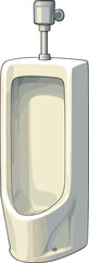 立ち小便用男性便器のイラスト