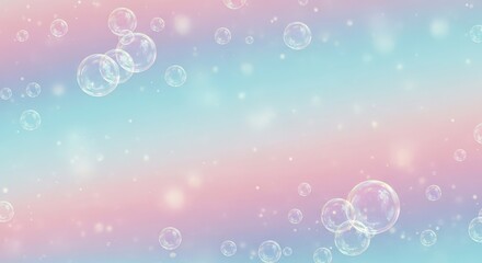 Soft Pastel Background with Floating Bubbles and a Dreamy Atmosphere Perfect for Creative Projects