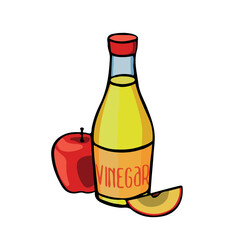 Apple cider vinegar for salad vector illustration