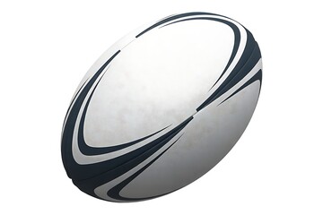 Rugby Ball Isolated on White Background Perfect for Sports and Recreation Concepts and Teamwork Visuals Demonstrating Precision and Skill