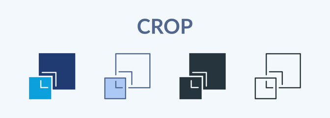 Crop Multiple Style Icon Collection