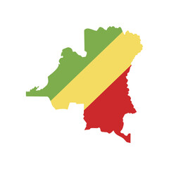 Obraz premium Striking Vector Silhouette of Country Map in Vibrant Green Yellow and Red Celebrating Nationhood with Clean Design