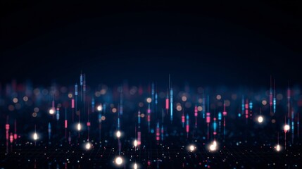 Abstract digital art with futuristic neon colors of blues, purples, pinks, reds, and whites.
