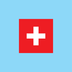 Simple vector of a hospital cross symbol, clean design