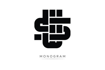 Fototapeta premium WS Creative Latter Logo. Monogram Logo Design. Modern Minimal Initials Sing Symbol .