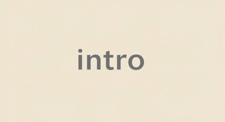 Minimalist typographic intro title image for web design presentations and videos