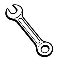 wrench isolated on white background