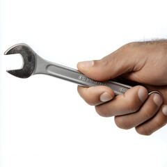 Fototapeta premium Hand Holding a Metal Wrench Tool